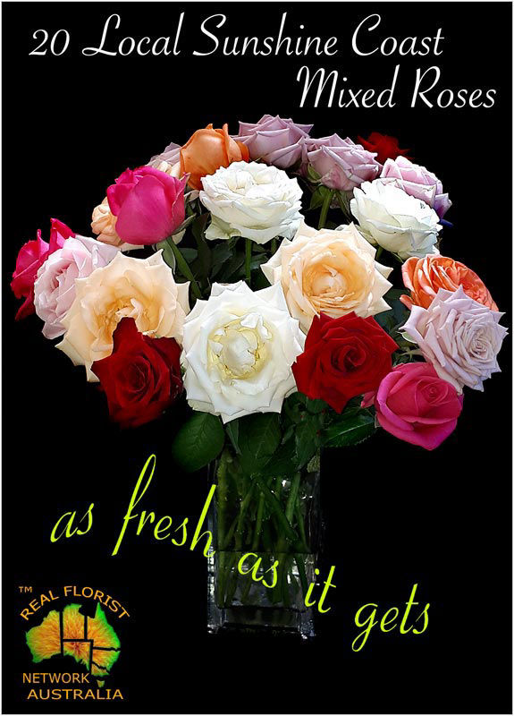 20 Local Roses in Vase with Free Delivery A$89.00