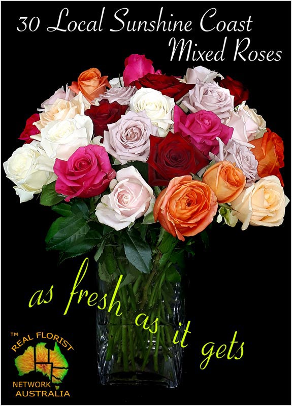 30 Local Roses in Vase with Free Delivery A$109.00